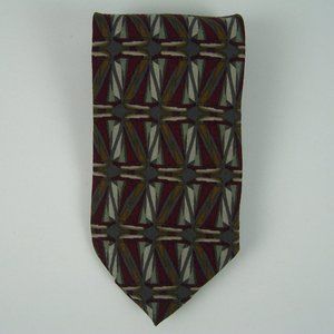 Jhane Barnes Original Fabric Neck Tie Reds Grays